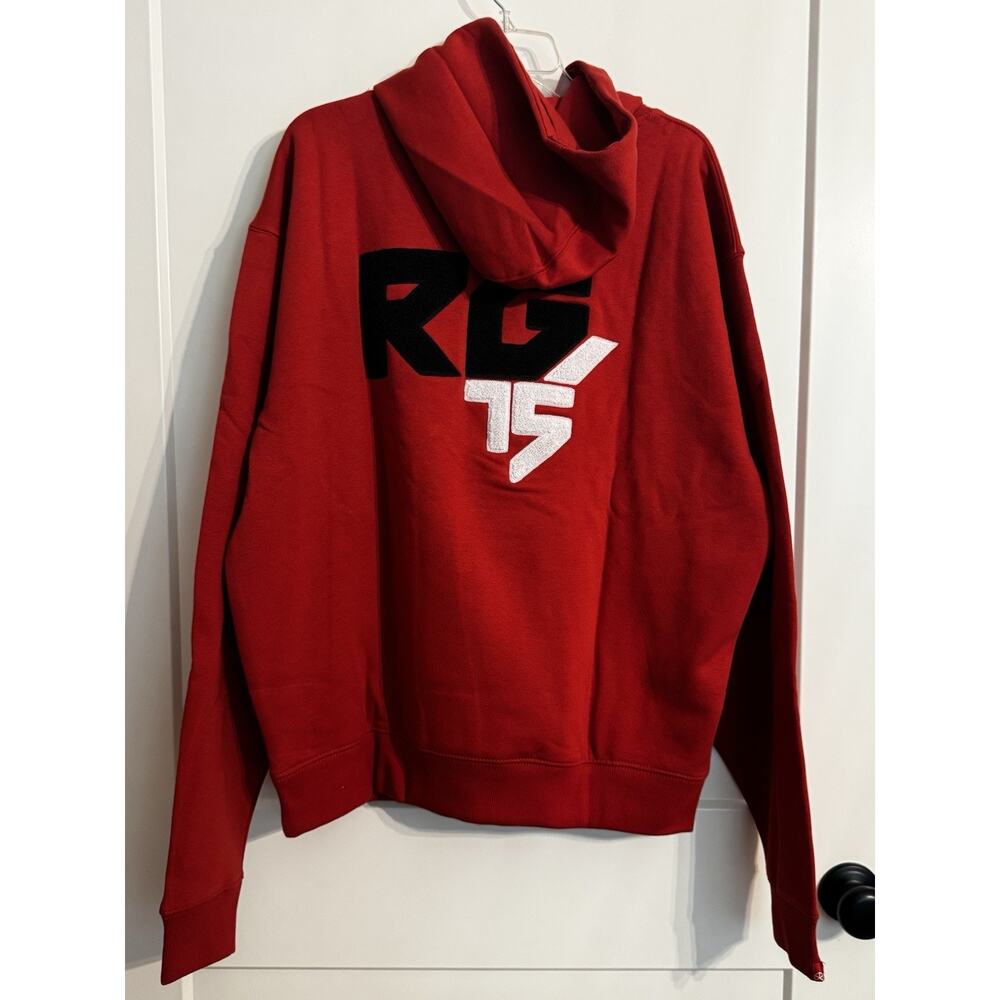 Rawgear Hoodie Men's Sz L Red Oversized Logo Heavyweight NWT Workout - Picture 6 of 14